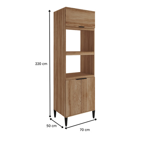 Alacena Freijo 70x220cm Con Tres Puertas y Con Patas - ALACENAS Y MUEBLES MICROONDAS | Bylmo