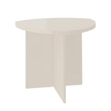 Mesa Auxiliar Triangular Blanco 60x50cm de Base Estándar - MESAS AUXILIARES | Bylmo