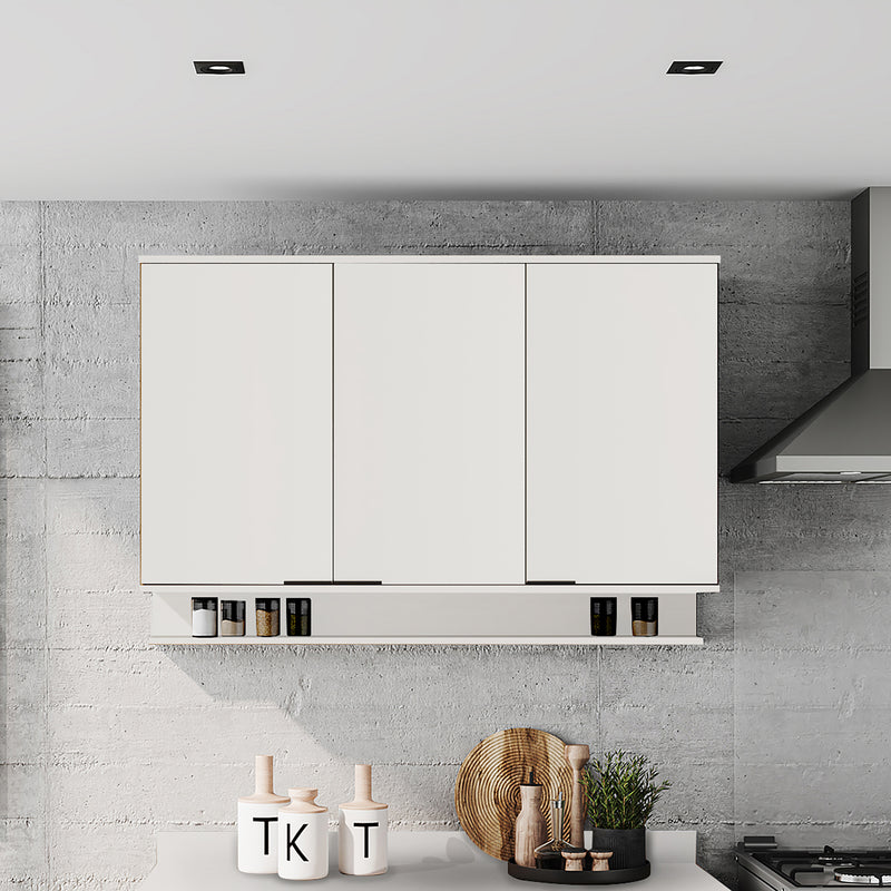 Mueble Superior De Cocina Blanco 120x80cm Con Tres Puertas