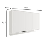 Mueble Superior de Cocina Blanco 120x80cm Con Tres Puertas - MUEBLES SUPERIORES DE COCINA | Bylmo