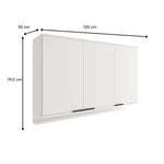 Mueble Superior De Cocina Blanco 120x80cm Con Tres Puertas