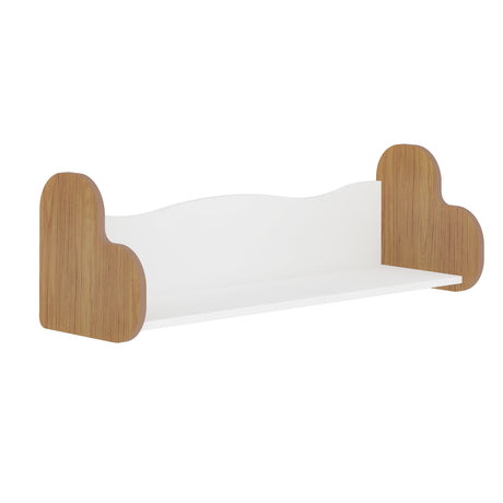 Repisa Rectangular Love Roble y Blanco 93x30cm Flotante - REPISAS | Bylmo