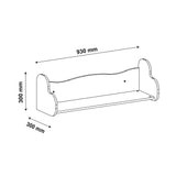 Repisa Rectangular Love Roble y Blanco 93x30cm Flotante - REPISAS | Bylmo