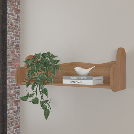 Repisa Rectangular Love Roble 93x30cm Flotante - REPISAS | Bylmo