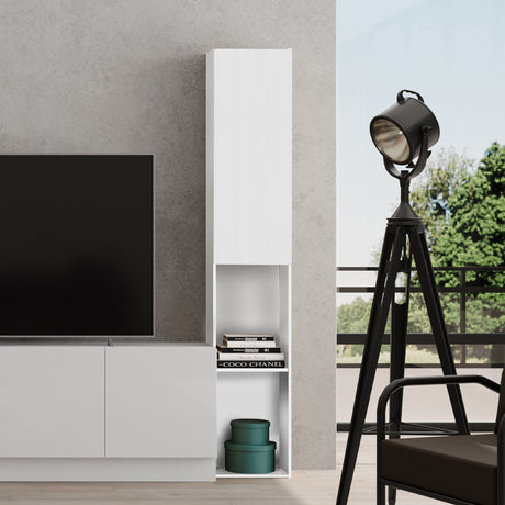 Repisa Rectangular Artus Blanco 33x178cm de Piso con Tres Entrepaños - REPISAS | Bylmo