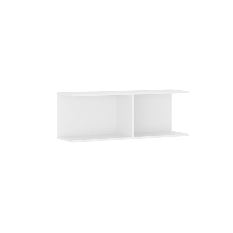 Repisa Rectangular Decor Blanco 78x27cm De Piso Con Tres Entrepaños