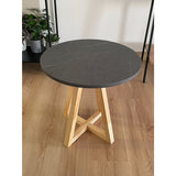 Mesa Auxiliar Circular Cotton Onix 47x46cm Moderno - MESAS AUXILIARES | Bylmo