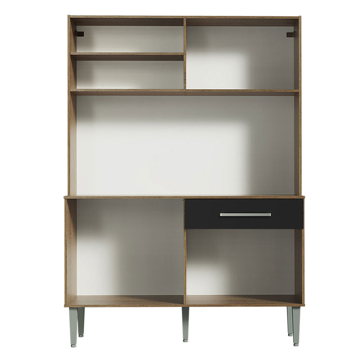 Cocina Life Marron y Negro 120x168cm con Mesón y sin Pozuelo - COCINAS | Bylmo