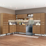 Cocina Integral Emilly Big Marron 513x186cm con Mesón y sin Pozuelo - COCINAS | Bylmo