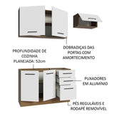 Cocina Integral Agata Marron y Blanco 180x225cm con Mesón y con Pozuelo - COCINAS | Bylmo