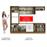 Cocina Integral Agata Marron y Blanco 290x225cm sin Mesón y sin Pozuelo - COCINAS | Bylmo