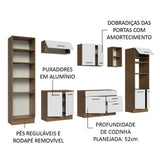 Cocina Integral Agata Marron y Blanco 330x225cm sin Mesón y sin Pozuelo - COCINAS | Bylmo