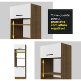 Cocina Integral Agata Marron y Blanco 330x225cm sin Mesón y sin Pozuelo - COCINAS | Bylmo