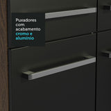 Cocina Integral Emilly Voice Marron y Negro 169x186cm con Mesón y sin Pozuelo - COCINAS | Bylmo