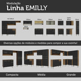 Cocina Integral Emilly 169x186 Marrón y Negro MDP Duradero - COCINAS | Bylmo