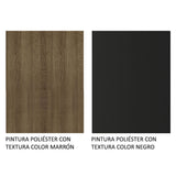 Cocina Integral Emilly 169x186 Marrón y Negro Moderna y Duradera - COCINAS | Bylmo