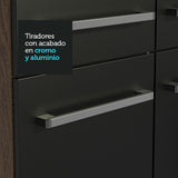 Cocina Integral Emilly 169x186 Marrón y Negro Moderna y Duradera - COCINAS | Bylmo