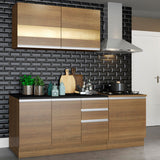 Cocina Integral Milão Marron 180x225cm sin Mesón y sin Pozuelo - COCINAS | Bylmo