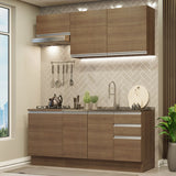 Cocina Integral Glamy 180x225 Marrón Moderna MDP Calidad - COCINAS | Bylmo