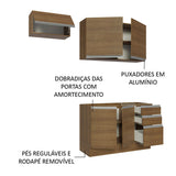 Cocina Integral Glamy Compacta 180x225x52 Marrón con Pintura Poliéster. - COCINAS | Bylmo