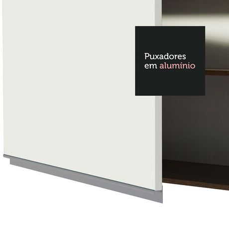 Cocina Integral Karen Marron y Blanco 220x225cm con Mesón y sin Pozuelo - COCINAS | Bylmo