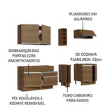 Cocina Integral Parma 220x52x225cm Moderna MDP 6 puertas 2 cajóns 8 entrepaños cierre suave botellero. - COCINAS | Bylmo