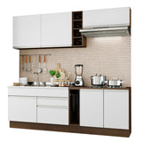 ICocina Integral Parma 220x225cm MDP Rustic Dos Cajones y Dos Puertas - COCINAS | Bylmo