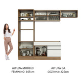 Cocina Integral Glamy 270x225 Blanco MDP Siete Capas - COCINAS | Bylmo
