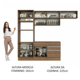 Cocina Integral Glamy 270x225 Marrón Moderna espaciosa y resistente. - COCINAS | Bylmo
