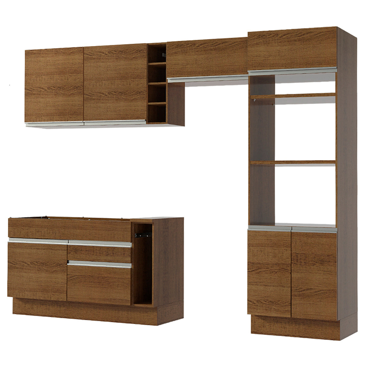 Cocina Integral Cristal Marron 290x225cm sin Mesón y sin Pozuelo - COCINAS | Bylmo