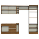 Cocina Integral Cristal Marron 290x225cm sin Mesón y sin Pozuelo - COCINAS | Bylmo