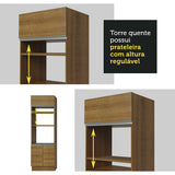 Cocina Integral Vicenza Glamy Marron 290x225cm con Mesón y sin Pozuelo - COCINAS | Bylmo