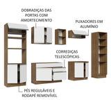 Cocina Integral Glamy Marron y Blanco 330x225cm con Mesón y sin Pozuelo - COCINAS | Bylmo