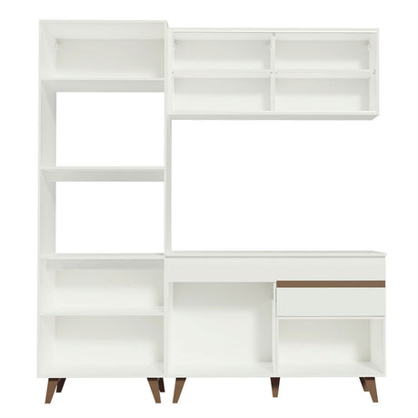 Cocina Integral Reims Blanco 190x210cm con Mesón y sin Pozuelo - COCINAS | Bylmo