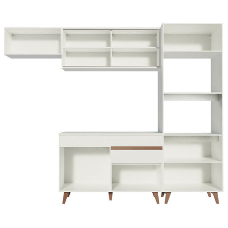 Cocina Integral Reims Blanco 260x210cm con Mesón y sin Pozuelo - COCINAS | Bylmo