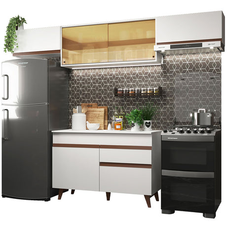 Cocina Integral Reims 260 Blanco Moderna. - COCINAS | Bylmo