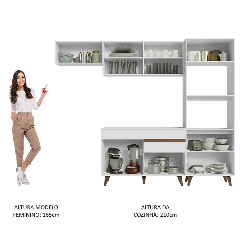 Cocina Integral Reims Blanco 260x210cm Moderna Y Funcional