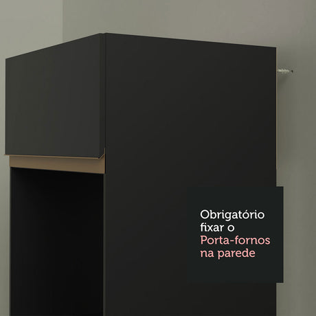 Cocina Integral Reims Negro 260x210cm con Mesón y sin Pozuelo - COCINAS | Bylmo