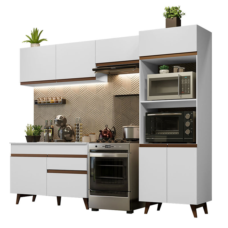 Cocina Integral Reims Blanco 260x210 Cm Moderna Amplia Y Resistente