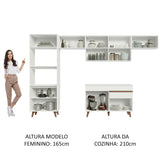 Cocina Integral Reims Blanco 330x210cm con Mesón y sin Pozuelo - COCINAS | Bylmo