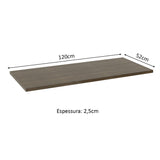 Mesón de Cocina Marron 120x52cm de Madera MDP Sin Perforaciones - MESONES DE COCINA | Bylmo