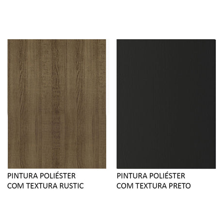 Mueble Inferior de Cocina Emily Marron y Negro 105x91cm con Mesón de Acero Inoxidable - MUEBLES INFERIORES DE COCINA | Bylmo