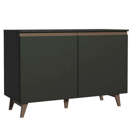 Mueble Inferior de Cocina Reims Negro 120x83cm con Mesón de Madera y Dos Puertas - MUEBLES INFERIORES DE COCINA | Bylmo