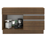 Mueble Inferior de Cocina Glamy Marron 120x84cm con Mesón de Madera y Dos Puertas y un Cajón - MUEBLES INFERIORES DE COCINA | Bylmo