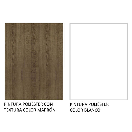 Mueble Inferior de Cocina Agata Marron y Blanco 120x84cm con Mesón de Madera - MUEBLES INFERIORES DE COCINA | Bylmo