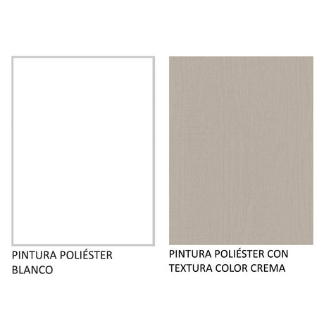 Mueble Inferior de Cocina Agata Blanco y Crema 120x84cm con Mesón de Madera - MUEBLES INFERIORES DE COCINA | Bylmo