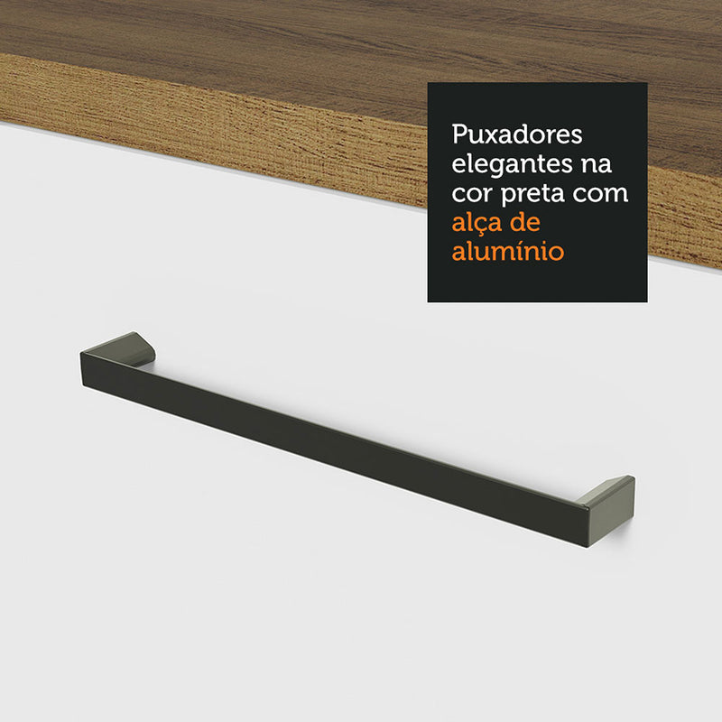 Mueble Inferior De Cocina Agata Blanco 120x84cm Con Mesón De Madera