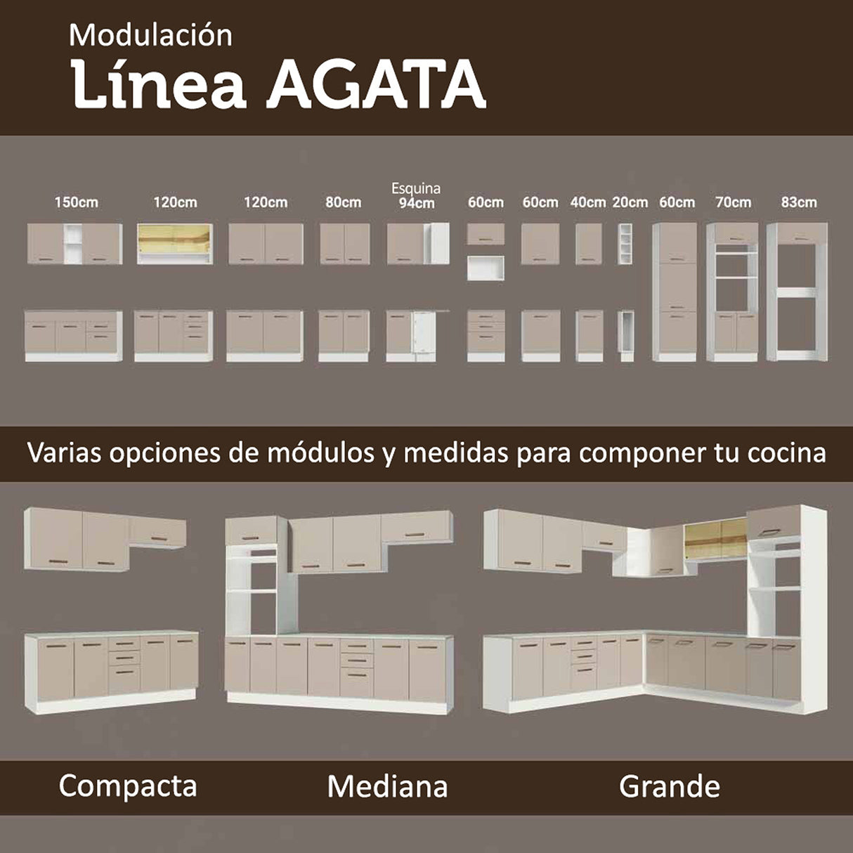 Mueble Inferior de Cocina Agata Blanco y Crema 40x84cm con Mesón de Madera y Una Puerta - MUEBLES INFERIORES DE COCINA | Bylmo