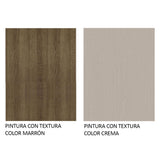 Mueble Inferior de Cocina Agata Marron y Crema 40x84cm con Mesón de Madera y Una Puerta - MUEBLES INFERIORES DE COCINA | Bylmo