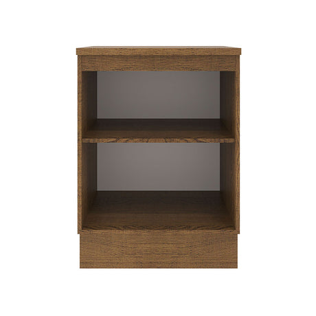 Mueble Inferior de Cocina Agata Marron y Blanco 60x84cm con Mesón de Madera - MUEBLES INFERIORES DE COCINA | Bylmo